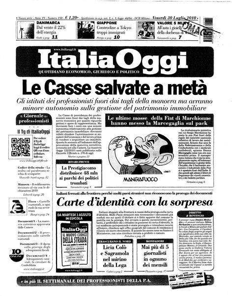 Italia oggi : quotidiano di economia finanza e politica